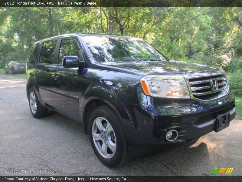 Bali Blue Pearl / Beige 2012 Honda Pilot EX-L 4WD