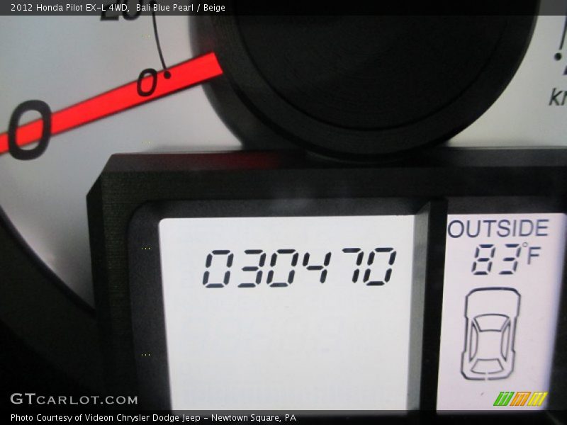 Bali Blue Pearl / Beige 2012 Honda Pilot EX-L 4WD