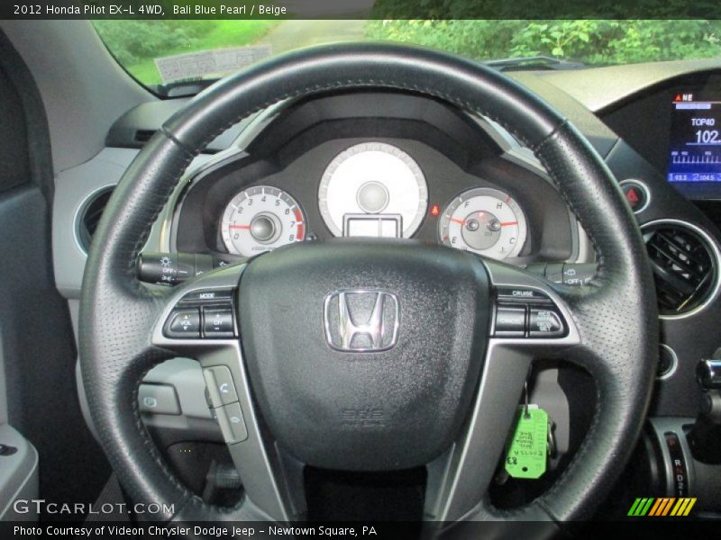 Bali Blue Pearl / Beige 2012 Honda Pilot EX-L 4WD