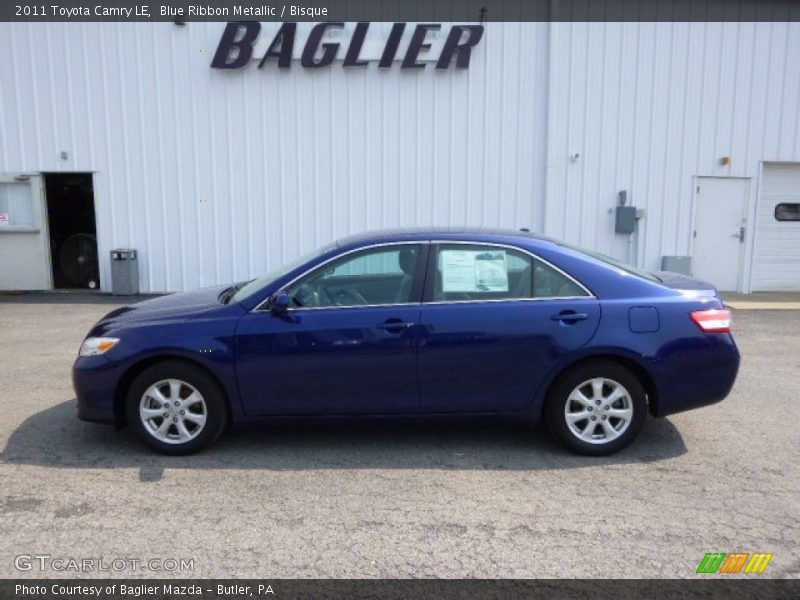 Blue Ribbon Metallic / Bisque 2011 Toyota Camry LE