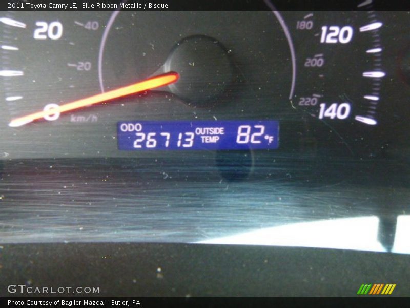Blue Ribbon Metallic / Bisque 2011 Toyota Camry LE