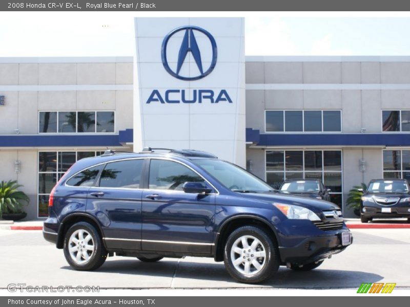 Royal Blue Pearl / Black 2008 Honda CR-V EX-L