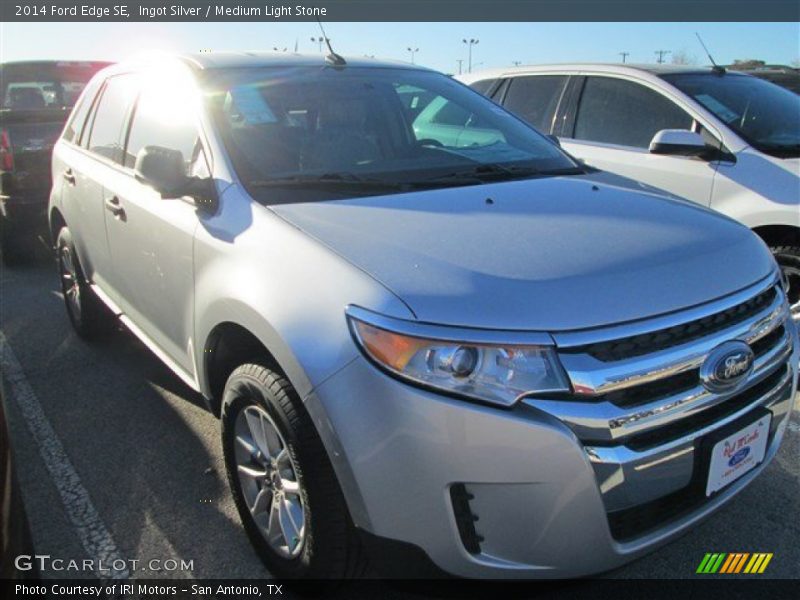Ingot Silver / Medium Light Stone 2014 Ford Edge SE