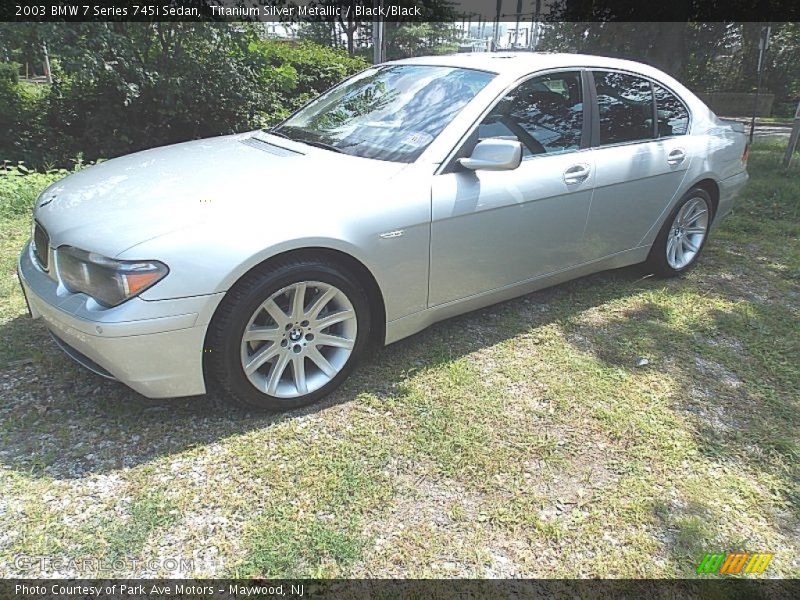 Titanium Silver Metallic / Black/Black 2003 BMW 7 Series 745i Sedan