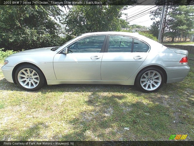 Titanium Silver Metallic / Black/Black 2003 BMW 7 Series 745i Sedan