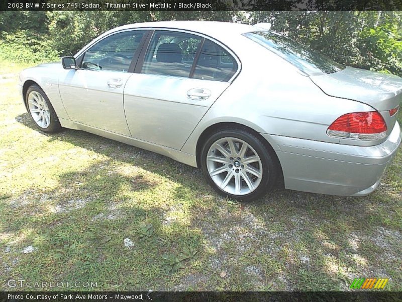 Titanium Silver Metallic / Black/Black 2003 BMW 7 Series 745i Sedan