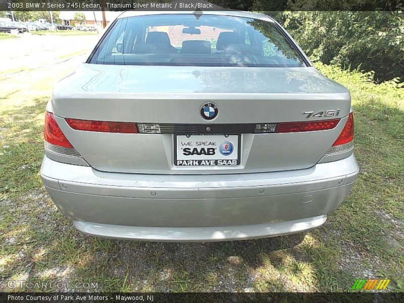 Titanium Silver Metallic / Black/Black 2003 BMW 7 Series 745i Sedan