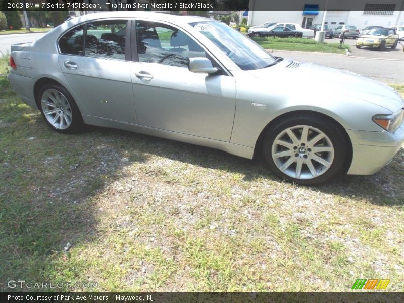 Titanium Silver Metallic / Black/Black 2003 BMW 7 Series 745i Sedan