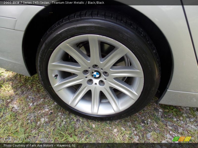 Titanium Silver Metallic / Black/Black 2003 BMW 7 Series 745i Sedan