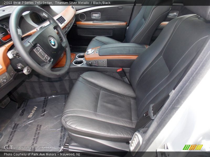 Titanium Silver Metallic / Black/Black 2003 BMW 7 Series 745i Sedan