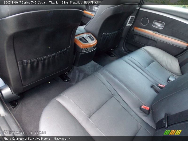 Titanium Silver Metallic / Black/Black 2003 BMW 7 Series 745i Sedan