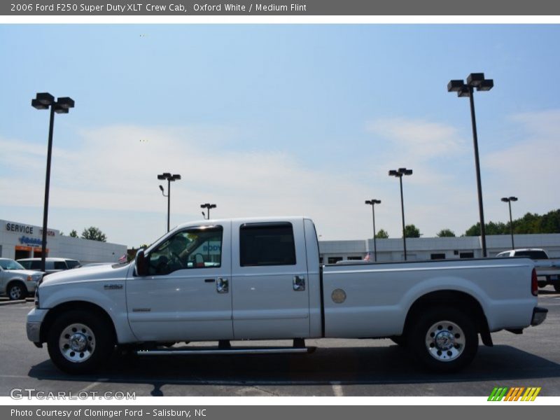 Oxford White / Medium Flint 2006 Ford F250 Super Duty XLT Crew Cab