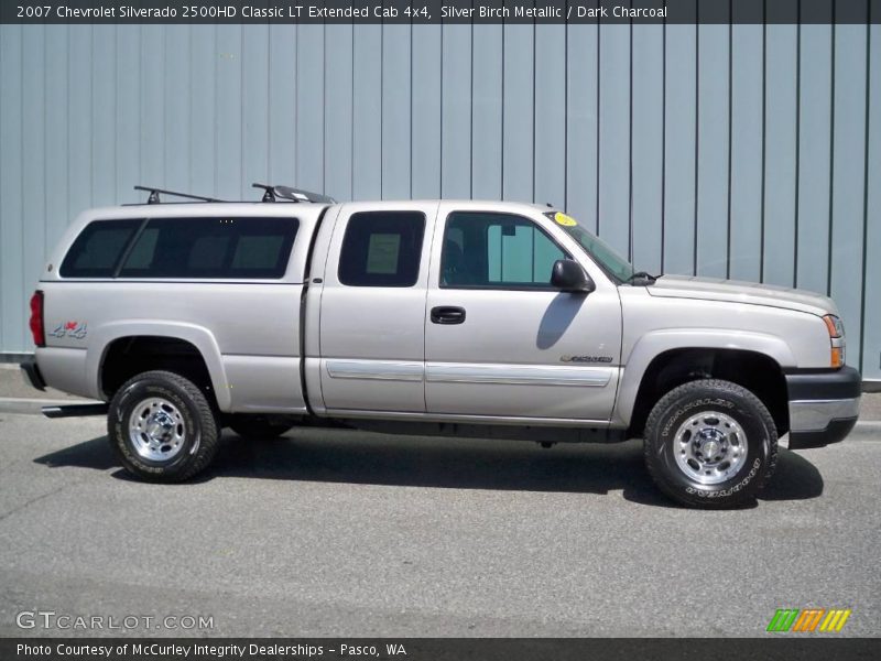 Silver Birch Metallic / Dark Charcoal 2007 Chevrolet Silverado 2500HD Classic LT Extended Cab 4x4