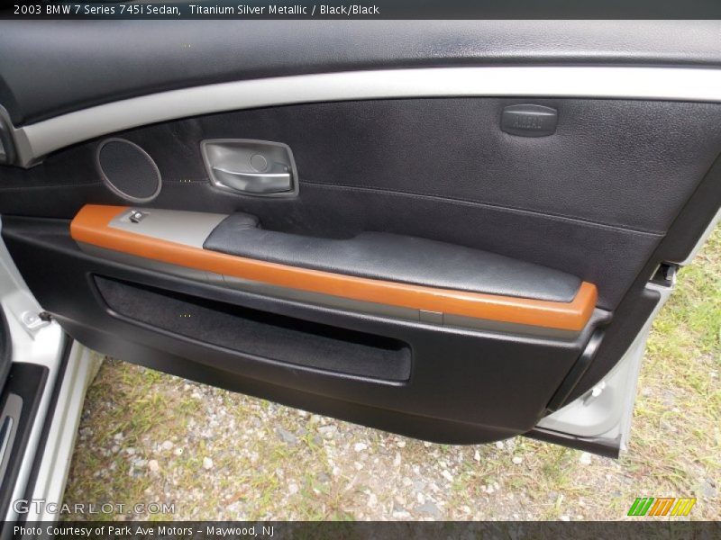 Titanium Silver Metallic / Black/Black 2003 BMW 7 Series 745i Sedan