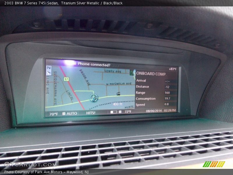 Titanium Silver Metallic / Black/Black 2003 BMW 7 Series 745i Sedan