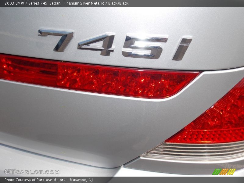 Titanium Silver Metallic / Black/Black 2003 BMW 7 Series 745i Sedan