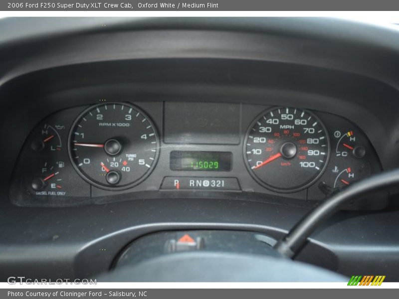 Oxford White / Medium Flint 2006 Ford F250 Super Duty XLT Crew Cab