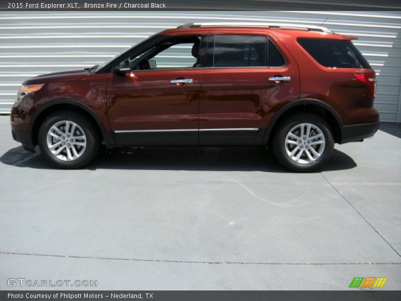 Bronze Fire / Charcoal Black 2015 Ford Explorer XLT