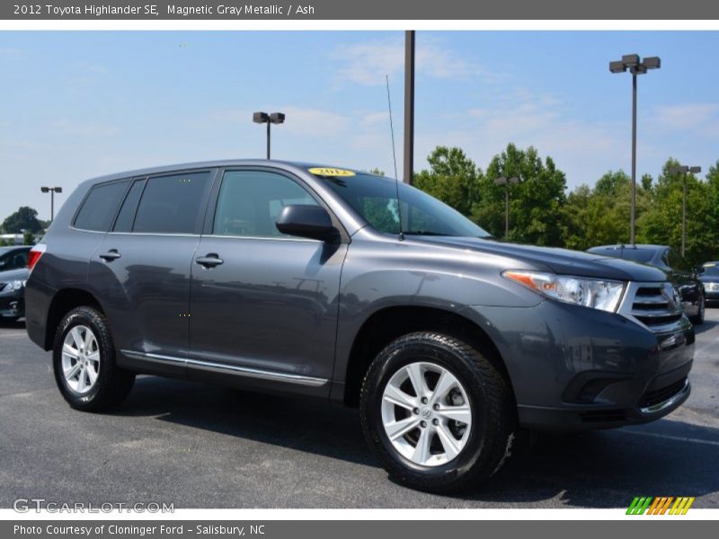 Magnetic Gray Metallic / Ash 2012 Toyota Highlander SE