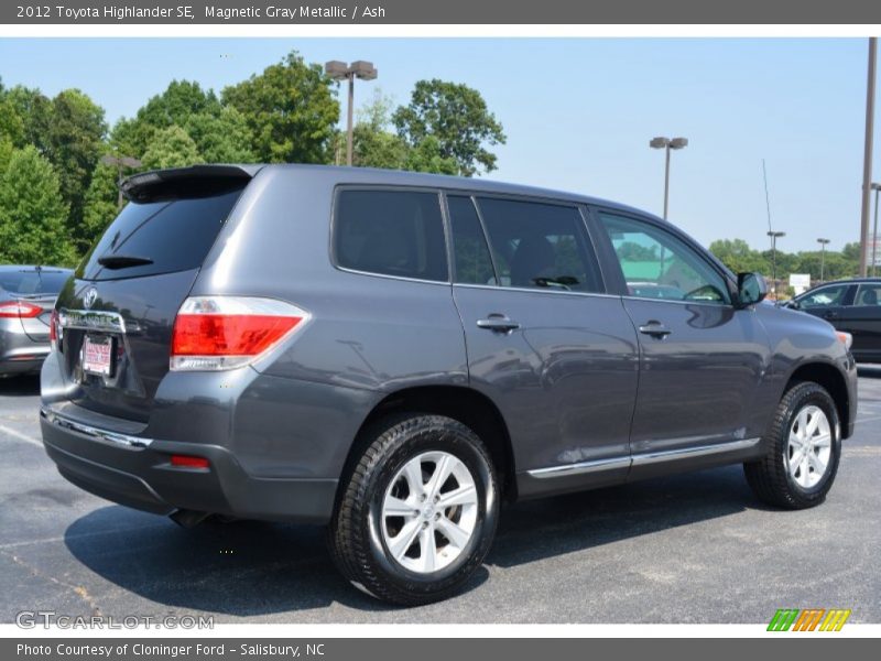 Magnetic Gray Metallic / Ash 2012 Toyota Highlander SE