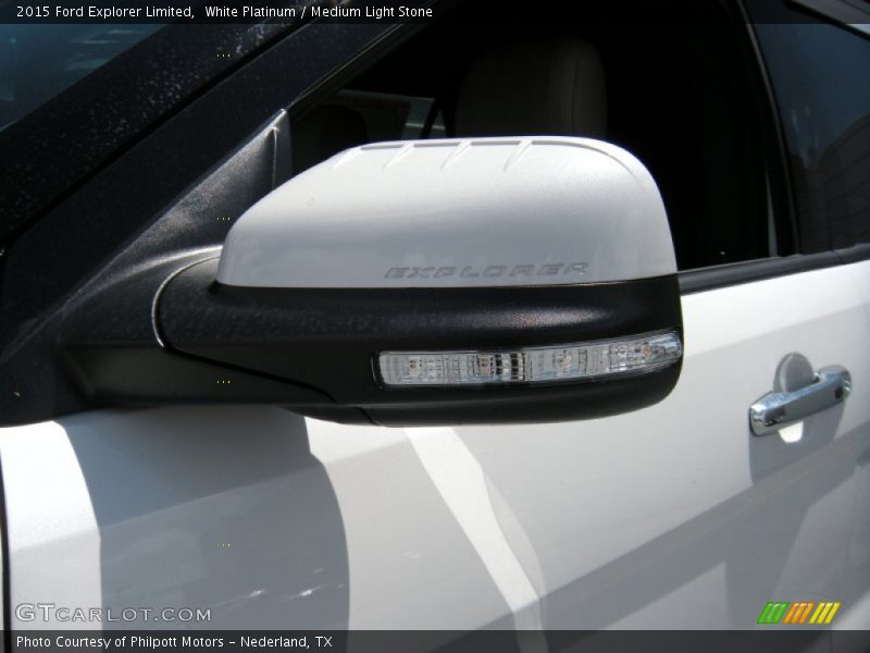 White Platinum / Medium Light Stone 2015 Ford Explorer Limited