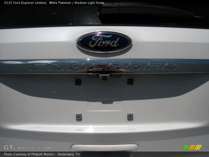 White Platinum / Medium Light Stone 2015 Ford Explorer Limited