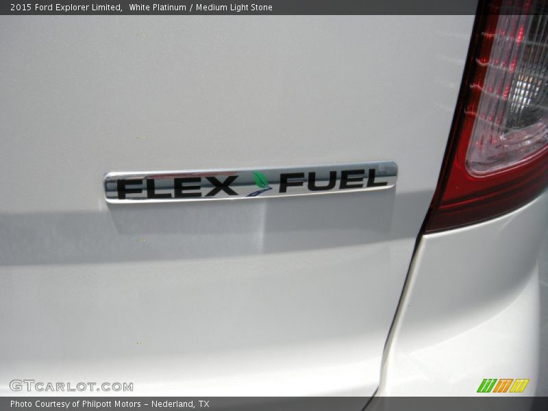 White Platinum / Medium Light Stone 2015 Ford Explorer Limited