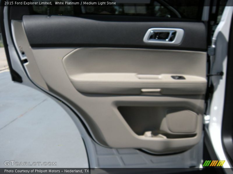 White Platinum / Medium Light Stone 2015 Ford Explorer Limited