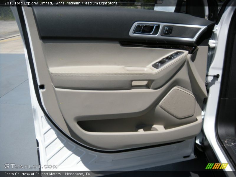 White Platinum / Medium Light Stone 2015 Ford Explorer Limited