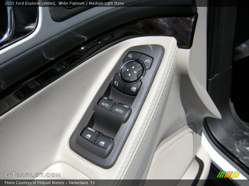White Platinum / Medium Light Stone 2015 Ford Explorer Limited
