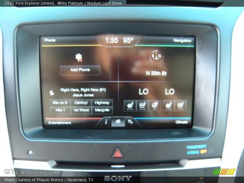 White Platinum / Medium Light Stone 2015 Ford Explorer Limited