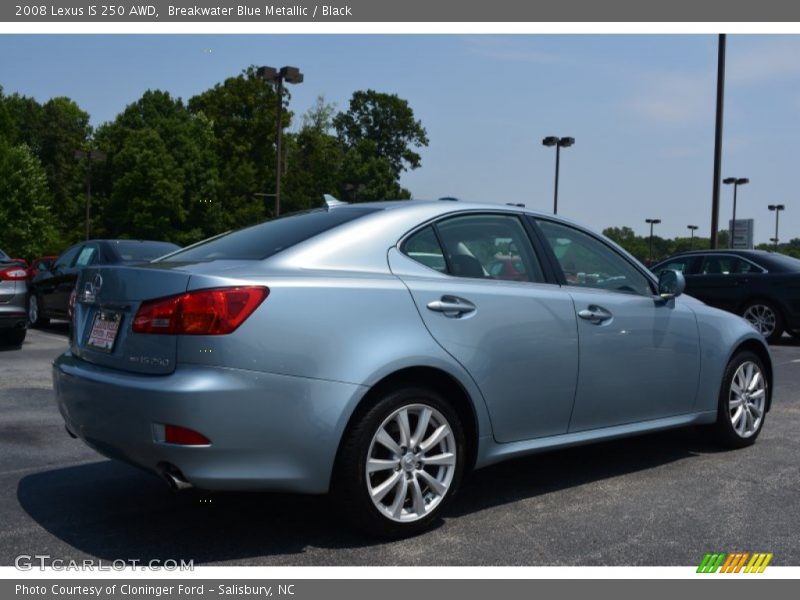 Breakwater Blue Metallic / Black 2008 Lexus IS 250 AWD