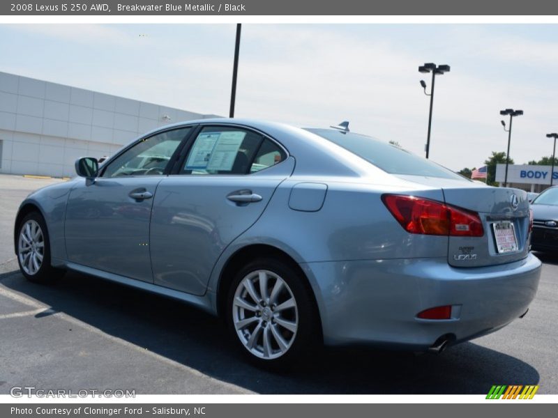 Breakwater Blue Metallic / Black 2008 Lexus IS 250 AWD