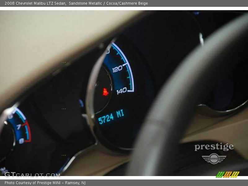 Sandstone Metallic / Cocoa/Cashmere Beige 2008 Chevrolet Malibu LTZ Sedan