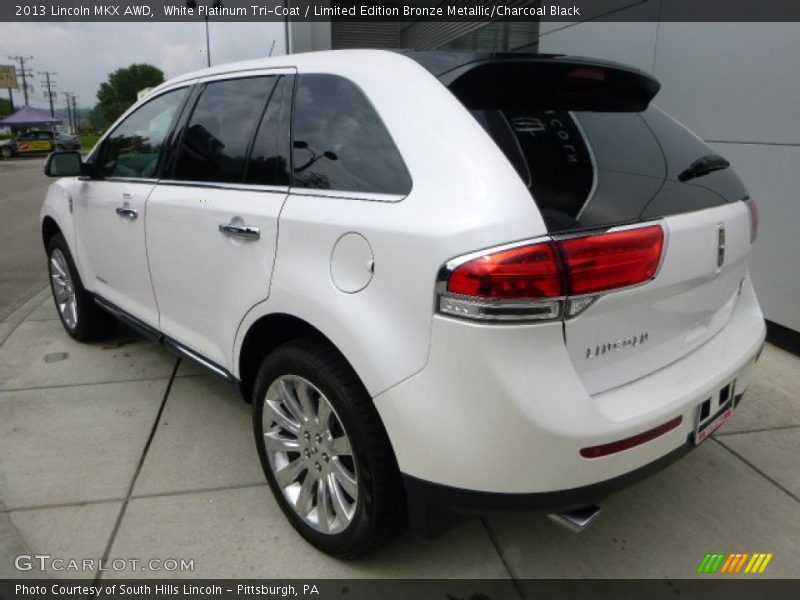 White Platinum Tri-Coat / Limited Edition Bronze Metallic/Charcoal Black 2013 Lincoln MKX AWD
