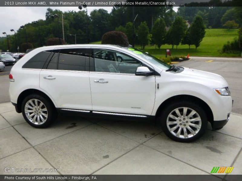 White Platinum Tri-Coat / Limited Edition Bronze Metallic/Charcoal Black 2013 Lincoln MKX AWD