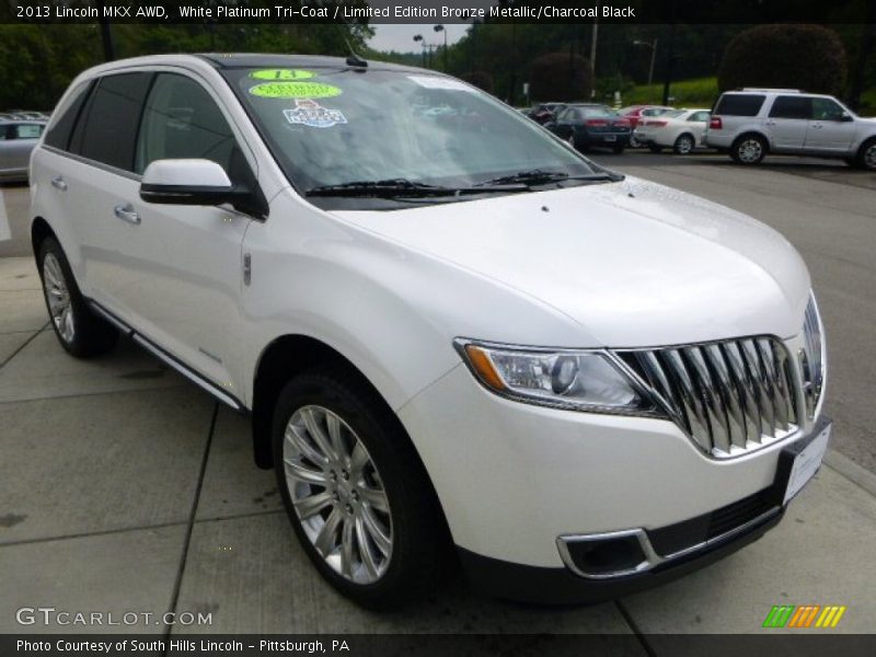 White Platinum Tri-Coat / Limited Edition Bronze Metallic/Charcoal Black 2013 Lincoln MKX AWD