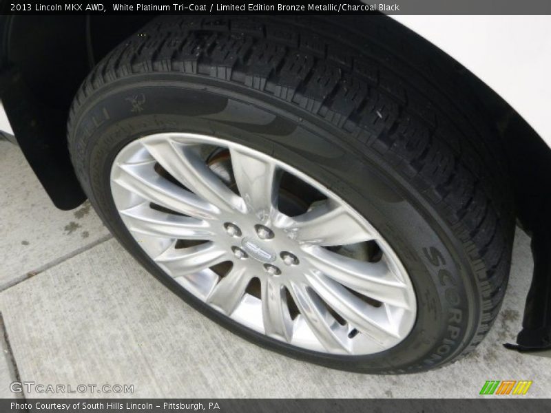 White Platinum Tri-Coat / Limited Edition Bronze Metallic/Charcoal Black 2013 Lincoln MKX AWD