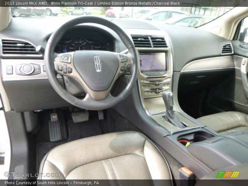 White Platinum Tri-Coat / Limited Edition Bronze Metallic/Charcoal Black 2013 Lincoln MKX AWD