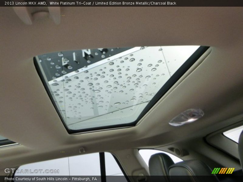 White Platinum Tri-Coat / Limited Edition Bronze Metallic/Charcoal Black 2013 Lincoln MKX AWD