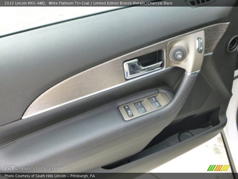 White Platinum Tri-Coat / Limited Edition Bronze Metallic/Charcoal Black 2013 Lincoln MKX AWD