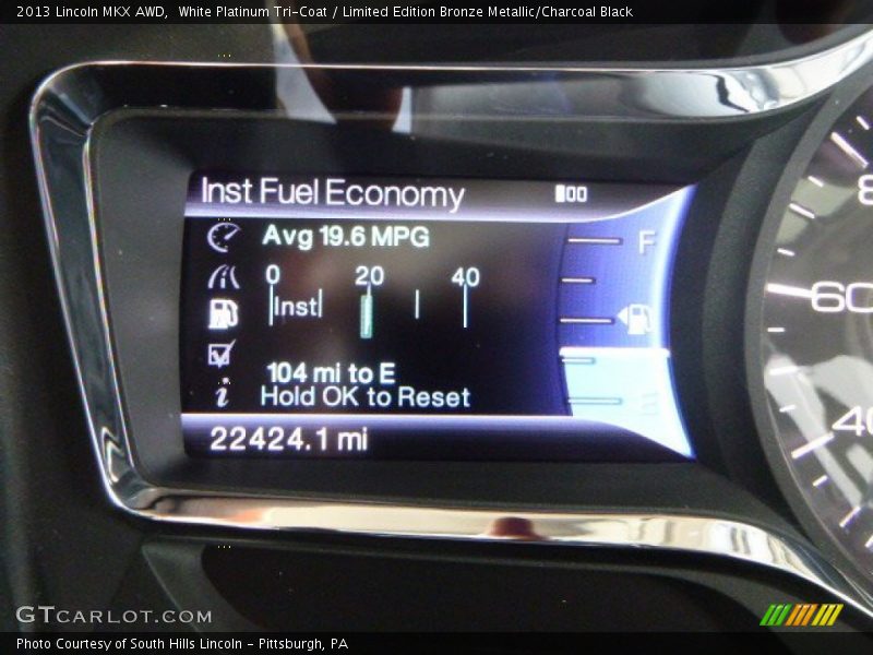 White Platinum Tri-Coat / Limited Edition Bronze Metallic/Charcoal Black 2013 Lincoln MKX AWD