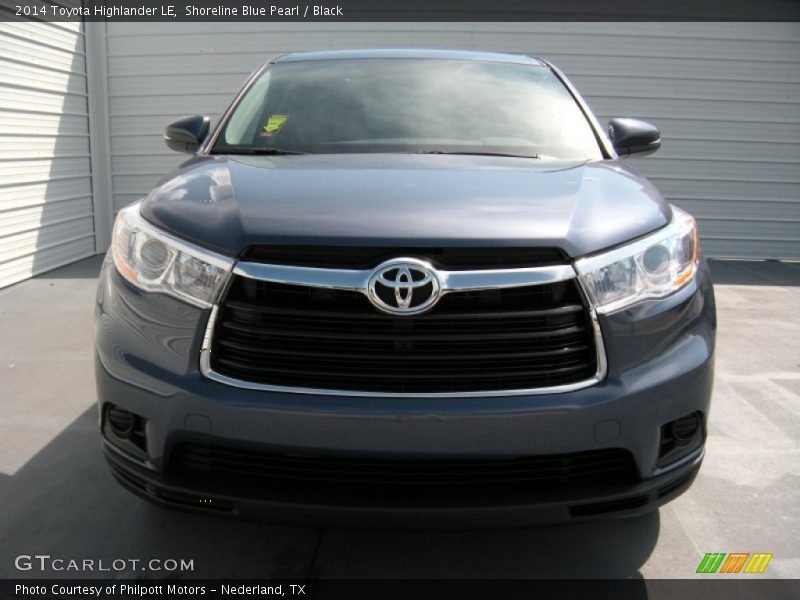 Shoreline Blue Pearl / Black 2014 Toyota Highlander LE
