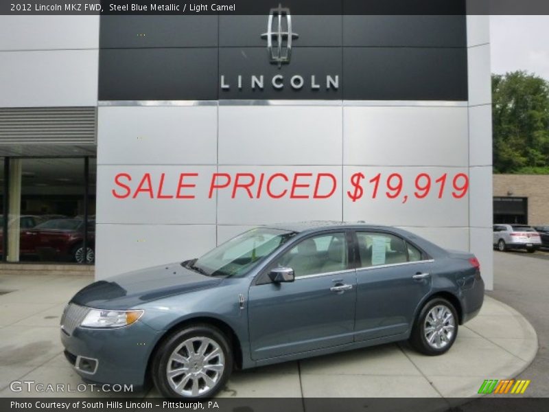Steel Blue Metallic / Light Camel 2012 Lincoln MKZ FWD