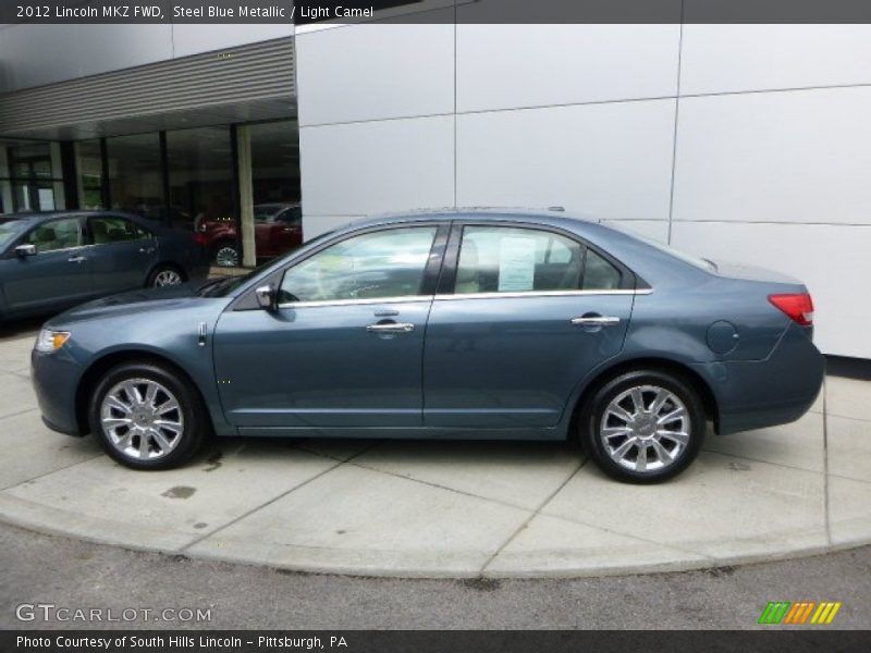 Steel Blue Metallic / Light Camel 2012 Lincoln MKZ FWD