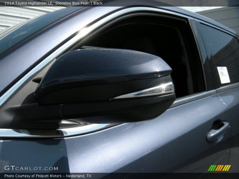 Shoreline Blue Pearl / Black 2014 Toyota Highlander LE