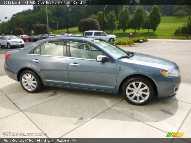 Steel Blue Metallic / Light Camel 2012 Lincoln MKZ FWD