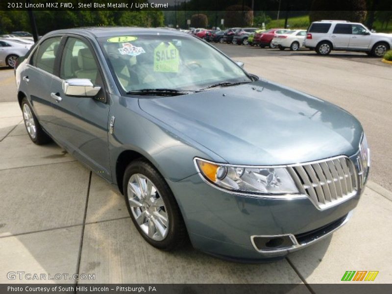 Steel Blue Metallic / Light Camel 2012 Lincoln MKZ FWD