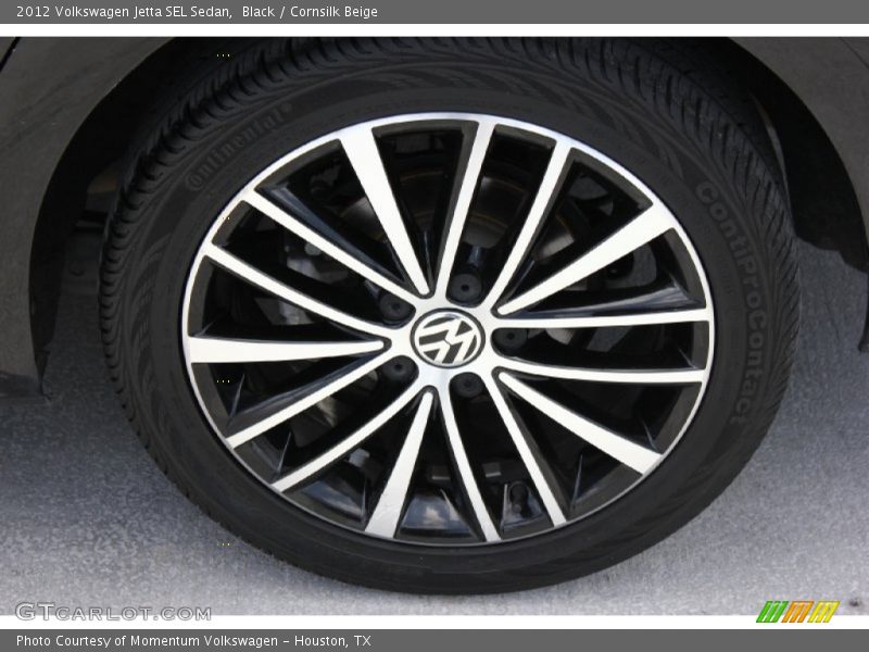 Black / Cornsilk Beige 2012 Volkswagen Jetta SEL Sedan