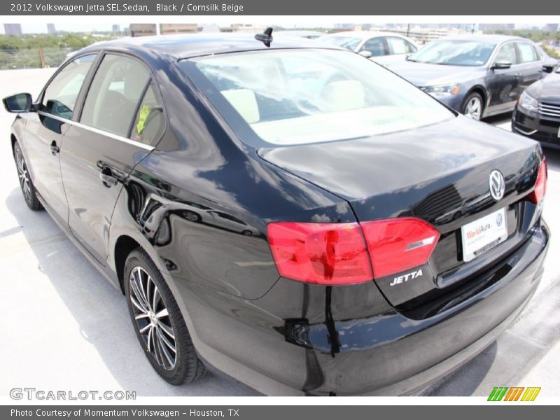 Black / Cornsilk Beige 2012 Volkswagen Jetta SEL Sedan